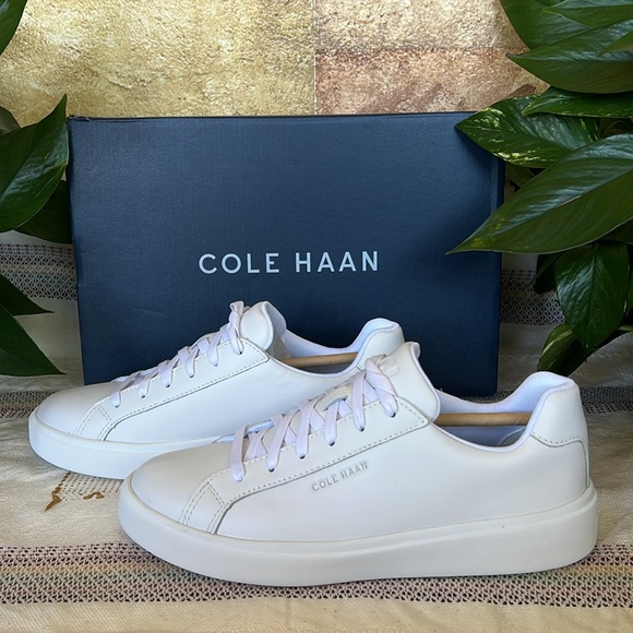 NEW Cole Haan Women’s Leather GC Daily White Lace Sneaker Tennis Shoes, Size 7 - Picture 7 of 16